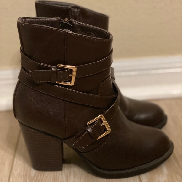 Brown Vegan Leather Boots size 6 - Picture 3 of 8
